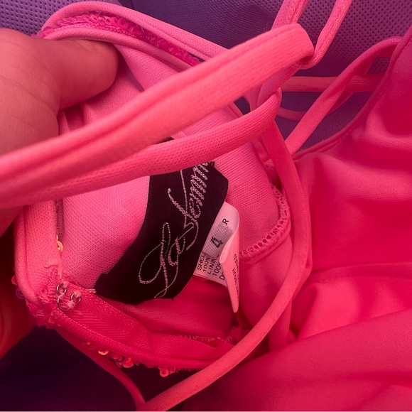 La Femme neon pink size 4 prom dress worn once - Picture 5 of 5